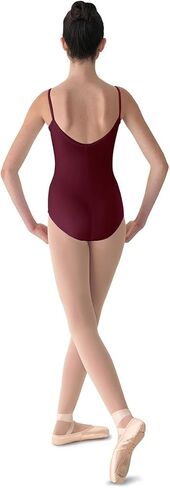 Mirella Women's Princess Seam V-Front Camisole Dance Leotard,Burgundy,Petite in Kuwait
