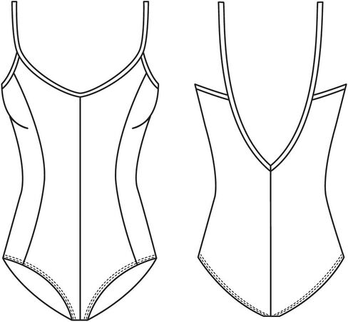 Mirella Women's Princess Seam V-Front Camisole Dance Leotard,Burgundy,Petite in Kuwait