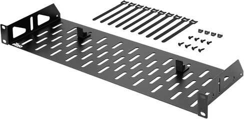 1U Rack Shelf,19 inch Rack Shelf 6 inch Depth,Rack Mount Shelf with Anti-Slip Stops,Server Rack Shelf and Network Shelf for 19 in Equipments, 55lbs Capacity of Vented 1U Shelf,No Lip(2 Pack) in Saudi Arabia