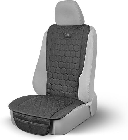Cat Hex Linen Car Care - حماة مقاعد شاقة مع نمط سداسي أنيق ، ملاءمة عالمية ، متينة وسهلة التثبيت للسيارات والشاحنات (2pc) in Saudi Arabia