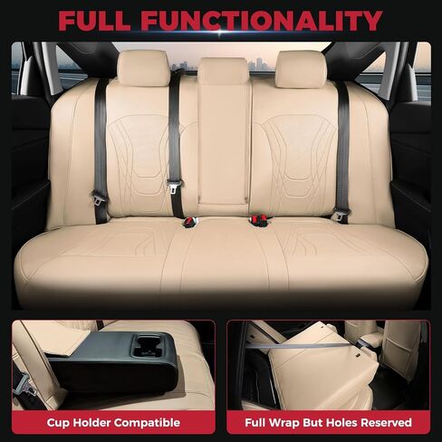 FREESOO for Honda Accord Seat Covers EX Hybrid 2023 2024 2025, Custom Fit Car Seat Covers, Luxury Waterproof Leather Seat Covers Full Set, Black in Kuwait