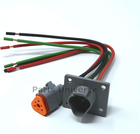 Deutsch DT 2-Pin Flange Pigtain Kit ، 14awg Pure Copper GPT Wires (مصنوعة في الولايات المتحدة) in Kuwait