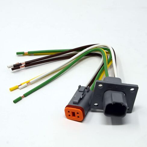 Deutsch DT 2-Pin Flange Pigtain Kit ، 14awg Pure Copper GPT Wires (مصنوعة في الولايات المتحدة) in Kuwait