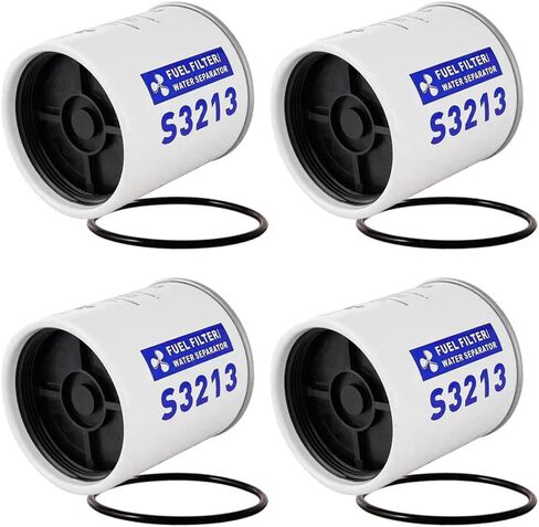 4PCS S3213 Fuel Filter Marine Fuel Water Separator Replacement for Marine Outboard Motor Mercury Replaces# 35-60494-1, S3213, 18-7932-1, 18-17928, 35-809097 in Saudi Arabia