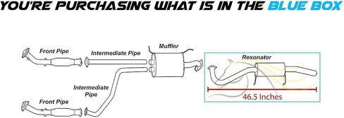 Northeastern Exhaust | Stainless Steel Rear Muffler Exhaust System Compatible for Nissan Pathfinder 2001-2004 | Infiniti QX4 2001-2003 3.5L | Free Gasket Included | Automotive Replacement Part in Saudi Arabia