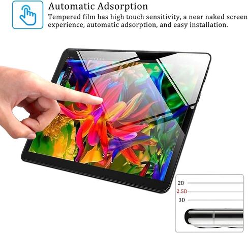 واقي شاشة من الزجاج المقوى i-Tensodo مكون من قطعتين لجهاز Onn Tablet Pro 10.4 بوصة 2023 (الموديل: 100110603) فقط - (لا يناسب Onn 10.1/11 بوصة Tablet Pro)، 2.5D، شفاف عالي الدقة، صلابة 9H in Saudi Arabia