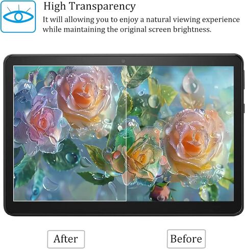واقي شاشة من الزجاج المقوى i-Tensodo مكون من قطعتين لجهاز Onn Tablet Pro 10.4 بوصة 2023 (الموديل: 100110603) فقط - (لا يناسب Onn 10.1/11 بوصة Tablet Pro)، 2.5D، شفاف عالي الدقة، صلابة 9H in Saudi Arabia