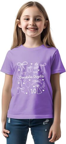 in My Double Digits Era Birthday Girl Shirt 10 Year Old Shirts 10th Birthday Shirts for Girls Party Gift Tee Tops in Kuwait
