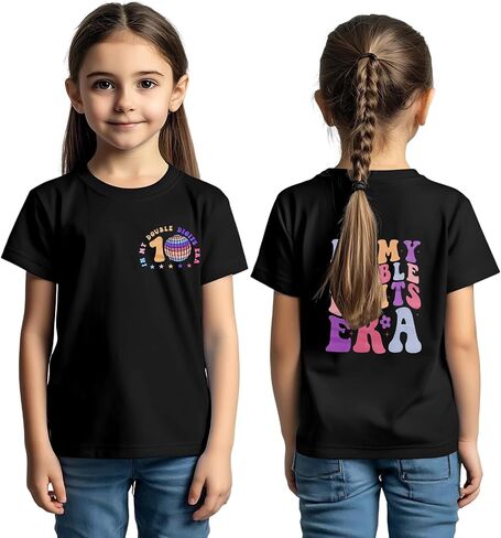 in My Double Digits Era Birthday Girl Shirt 10 Year Old Shirts 10th Birthday Shirts for Girls Party Gift Tee Tops in Kuwait