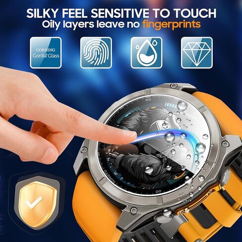 4 Pack Compatible with Garmin Vivoactive 5 Screen Protector PMMA for Garmin Vivoactive 5 Screen Protector Precise Fit,Scratch Resistance in Kuwait