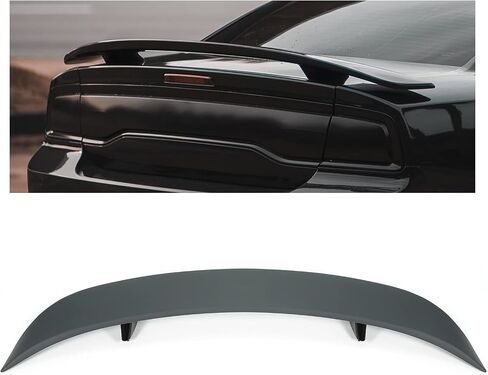 KUAFU Rear Trunk Spoiler Compatible with 2006-2010 Dodge Charger Trunk Lid Wing Lip Black in Saudi Arabia
