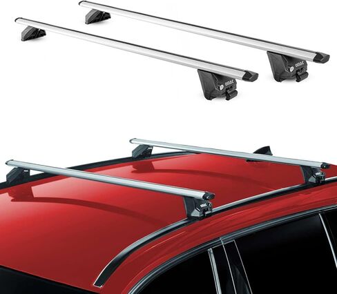 OMAC Roof Rack Cross Bars Luggage Carrier for Alfa Romeo Stelvio 2018-2025 Alu Black in Kuwait