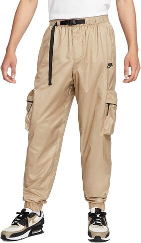 Nike Tech Men's Lined Woven Pants (Khaki/Black, FB7911-247) Size Large in Saudi Arabia
