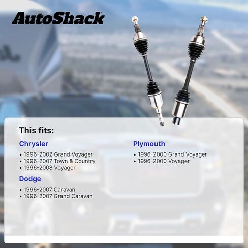 AutoShack Front Left CV Axle Shaft Assembly Replacement for 1996-2007 Chrysler Town & Country FWD 1996-2007 Dodge Grand Caravan FWD 1996-2007 Dodge Caravan FWD Driver Side DSK129 in Saudi Arabia