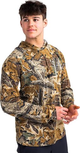 قميص Hoodie Camo Hoodie للرجال في RealTree خفيفة الوزن لصيد الأسماك أو الجري أو المشي لمسافات طويلة أو التخييم in Saudi Arabia