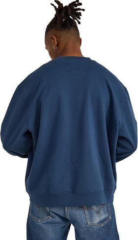 رجال عطلة نهاية الأسبوع مربعة ملائمة Crewneck قميص من النوع الثقيل in Kuwait
