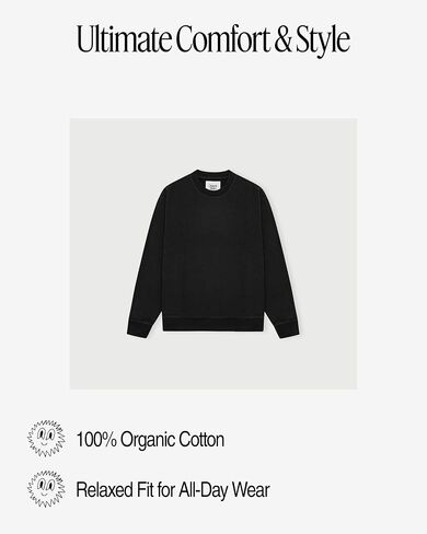 رجال عطلة نهاية الأسبوع مربعة ملائمة Crewneck قميص من النوع الثقيل in Kuwait
