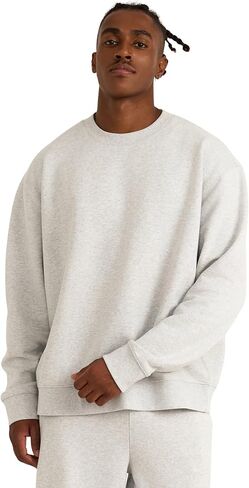 رجال عطلة نهاية الأسبوع مربعة ملائمة Crewneck قميص من النوع الثقيل in Kuwait