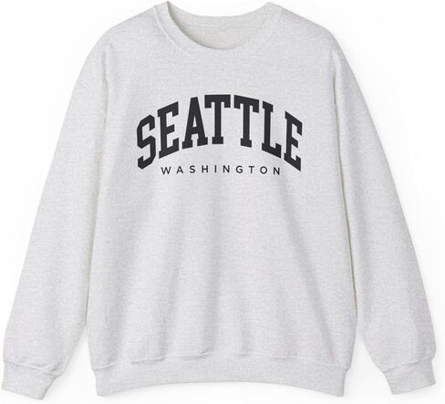 Seattle Washington Adult Unisex Crewneck Sweatshirt in Saudi Arabia