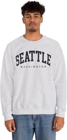 Seattle Washington Adult Unisex Crewneck Sweatshirt in Saudi Arabia