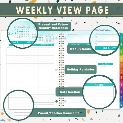 2025 Appointment Book/Planner - Weekly Appointment Book/Planner 2025, 6.4" x 8.5", Jan 2025 - Dec 2025, 2025 Hourly/Daily Planner with Tabs, 30-Minute Interval, Lay-Flat in Saudi Arabia