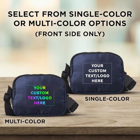 DISCOUNT PROMOS Custom Everyday Belt Bags Set of 24, Personalized Bulk Pack - Compact, Hands-Free, Stylish, Perfect for Travel, Sports, Daily Use - Grey in Saudi Arabia
