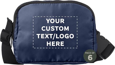 DISCOUNT PROMOS Custom Everyday Belt Bags Set of 24, Personalized Bulk Pack - Compact, Hands-Free, Stylish, Perfect for Travel, Sports, Daily Use - Grey in Saudi Arabia