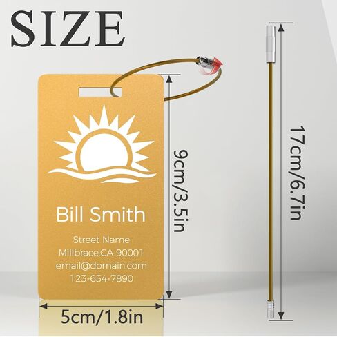 Luggage Tags for Suitcases 4 Pack, Couple Logo Custom Metal Name Tags Engraved with Logo/Name/Text, Personalized Travel Bag Tags, Luggage Identifiers for Suitcase, Baggage, Golf Bag, Animal Case in Kuwait