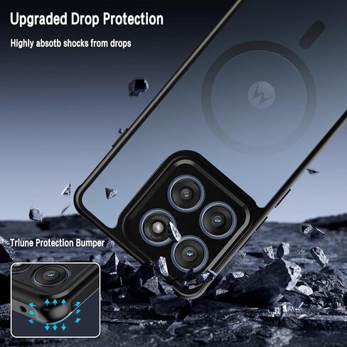 Magnetic for Google Pixel 9a Case with 2 Pack Tempered Glass Screen Protector,[Compatible for MagSafe] Shockproof Drop Thin Protective Phone Case Cover for Pixel 9a,Black in Kuwait