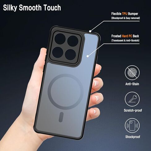 Magnetic for Google Pixel 9a Case with 2 Pack Tempered Glass Screen Protector,[Compatible for MagSafe] Shockproof Drop Thin Protective Phone Case Cover for Pixel 9a,Black in Kuwait