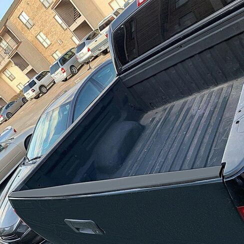 غطاء صب الباب الخلفي Ecotric Top Cover متوافق مع 2007-2013 Toyota Tundra Tailgate Spoilder Protector W/Retainers استبدال لـ TO1904101 65717-0C051 Black in Saudi Arabia