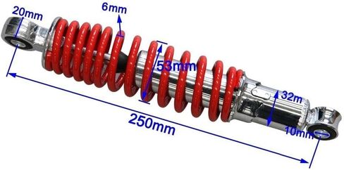 2pcs 9.8 "250mm أمامي امتصاص الصدمات التعليق sensa-trac تحميل 400 رطل لـ ATV Quad عربات التي تجرها العربات العربات in Saudi Arabia