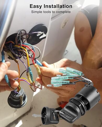 مفتاح الإشعال الخارجي مع مفاتيح ملائمة لـ Honda BF115 BF135 BF150 BF200 BF225 ، 6 موصل مربع التحكم عن بُعد محرك الأسلاك استبدال 35100-ZV5-013 35100ZV5013 in Saudi Arabia