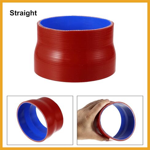 114-127mm 4.5"-5" ID Straight Silicone Reducer Hose Silicone Hose Coupler Intercooler Tube Red for Car Intercooler Intake Piping Replacement in Saudi Arabia