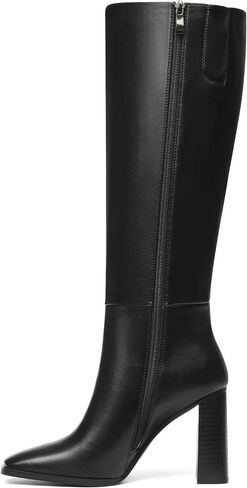 Celbreez Boots for Women Knee High Boots Square Toe Chunky Heel Wide Calf Boot Leather Side Zipper Tall Boot Fall 2025 Stylish Shoes Date Party Travel Winter Shoes in Saudi Arabia