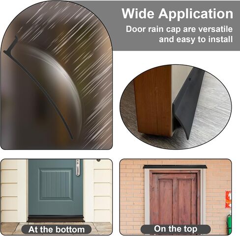Door Rain Drip Guard, Aluminum Door Drip Cap Door Rain Guard, 40 Inch Drip Edge Flashing Door Rain Deflector Rain Diverter, Door and Window Rain Guards House, 2 Pcs in Kuwait