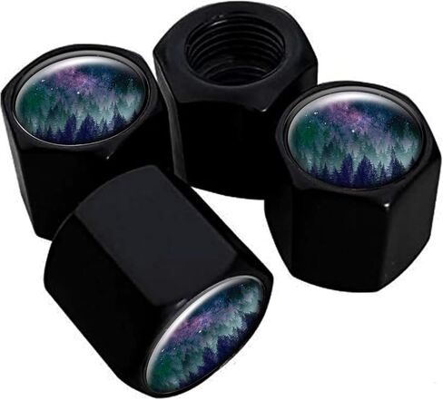 Metal Tire Valve Stem Caps 4 Pack,Car Wheel Stem Caps, Aluminum Universal Air Valve Covers for Cars, Trucks, SUVs, Bikes, Motorcycles, Bicycles(Retro Groovy Flowers) in Saudi Arabia