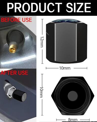 Metal Tire Valve Stem Caps 4 Pack,Car Wheel Stem Caps, Aluminum Universal Air Valve Covers for Cars, Trucks, SUVs, Bikes, Motorcycles, Bicycles(Retro Groovy Flowers) in Saudi Arabia