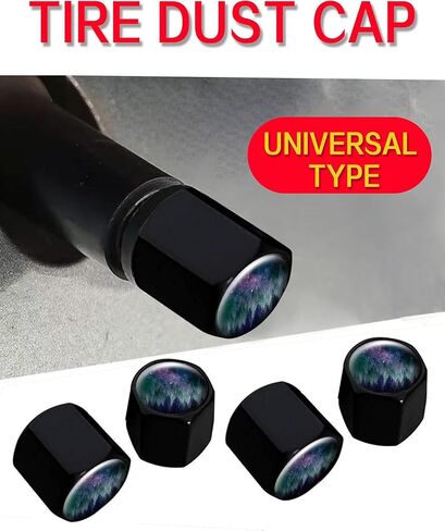 Metal Tire Valve Stem Caps 4 Pack,Car Wheel Stem Caps, Aluminum Universal Air Valve Covers for Cars, Trucks, SUVs, Bikes, Motorcycles, Bicycles(Retro Groovy Flowers) in Saudi Arabia