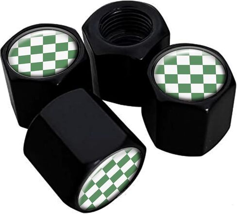 Metal Tire Valve Stem Caps 4 Pack,Car Wheel Stem Caps, Aluminum Universal Air Valve Covers for Cars, Trucks, SUVs, Bikes, Motorcycles, Bicycles(Cowhide White Brown Cow Skin) in Kuwait