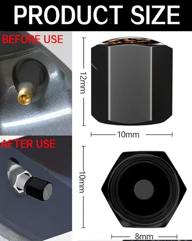 Metal Tire Valve Stem Caps 4 Pack,Car Wheel Stem Caps, Aluminum Universal Air Valve Covers for Cars, Trucks, SUVs, Bikes, Motorcycles, Bicycles(Retro Groovy Flowers) in Saudi Arabia