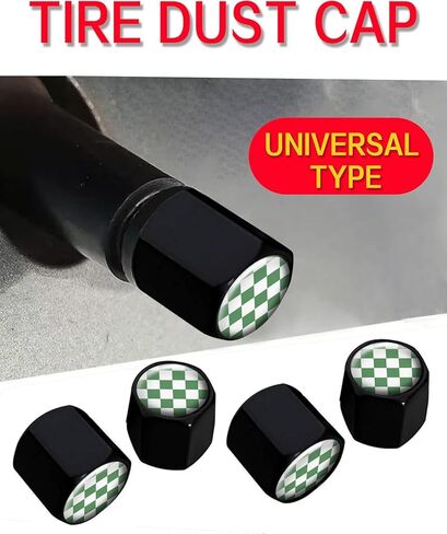 Metal Tire Valve Stem Caps 4 Pack,Car Wheel Stem Caps, Aluminum Universal Air Valve Covers for Cars, Trucks, SUVs, Bikes, Motorcycles, Bicycles(Cowhide White Brown Cow Skin) in Kuwait