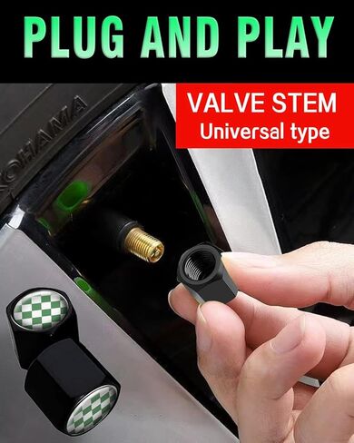 Metal Tire Valve Stem Caps 4 Pack,Car Wheel Stem Caps, Aluminum Universal Air Valve Covers for Cars, Trucks, SUVs, Bikes, Motorcycles, Bicycles(Cowhide White Brown Cow Skin) in Kuwait