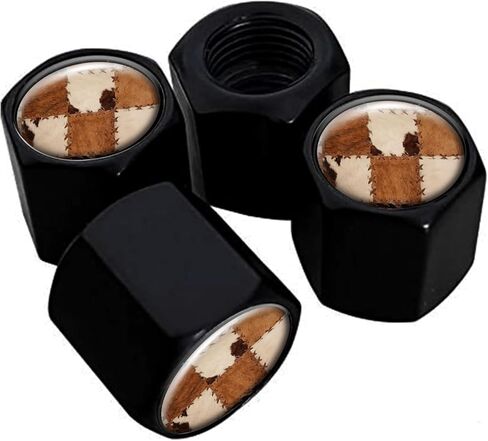 Metal Tire Valve Stem Caps 4 Pack,Car Wheel Stem Caps, Aluminum Universal Air Valve Covers for Cars, Trucks, SUVs, Bikes, Motorcycles, Bicycles(Retro Groovy Flowers) in Kuwait