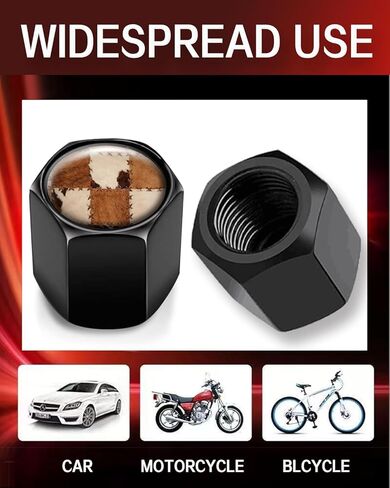 Metal Tire Valve Stem Caps 4 Pack,Car Wheel Stem Caps, Aluminum Universal Air Valve Covers for Cars, Trucks, SUVs, Bikes, Motorcycles, Bicycles(Retro Groovy Flowers) in Kuwait