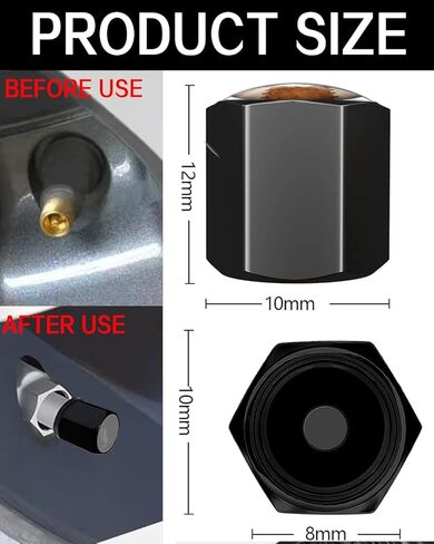 Metal Tire Valve Stem Caps 4 Pack,Car Wheel Stem Caps, Aluminum Universal Air Valve Covers for Cars, Trucks, SUVs, Bikes, Motorcycles, Bicycles(Retro Groovy Flowers) in Kuwait