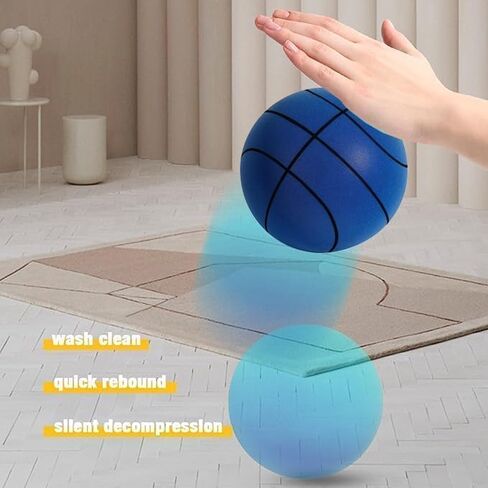 كرة السلة الصامتة 9.4 بوصة، 2024 كرة السلة الصامتة الجديدة المراوغة في الأماكن المغلقة، كرة السلة الصامتة حلم المراوغة، كرة السلة الرغوية للتدريب الداخلي هدية كرة هادئة للأطفال الشباب in Kuwait