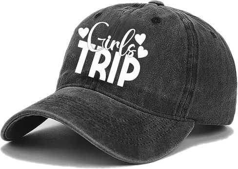 Unisex Vintage Washed Distressed Baseball Cap Adjustable Dad Hat Girls Trip Letter Print Graphic Hat for Men Women in Saudi Arabia