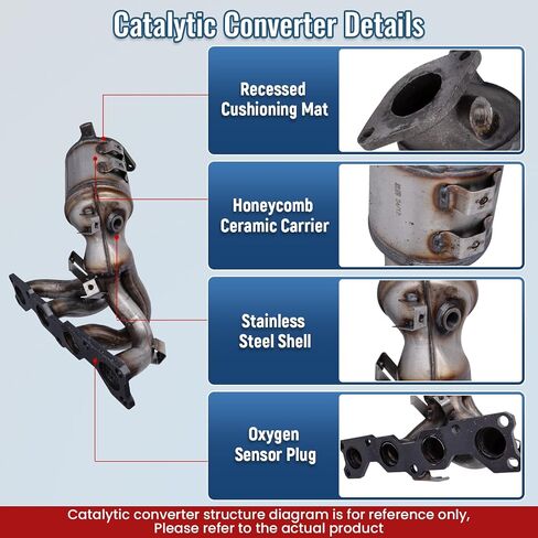 674-652 Front Catalytic Converter Compatible with Hyundai Sonata 2006-2008 2.4L, for Kia Optima 2006-2008 2.4L, Rondo 2007-2008 2.4L Replaces# 2850025450 641505 in Saudi Arabia