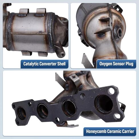 674-652 Front Catalytic Converter Compatible with Hyundai Sonata 2006-2008 2.4L, for Kia Optima 2006-2008 2.4L, Rondo 2007-2008 2.4L Replaces# 2850025450 641505 in Saudi Arabia